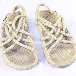 Gurkees W8 M5 Neptune Platinum Vegan Rope Unisex Sandals - Handmade in USA
